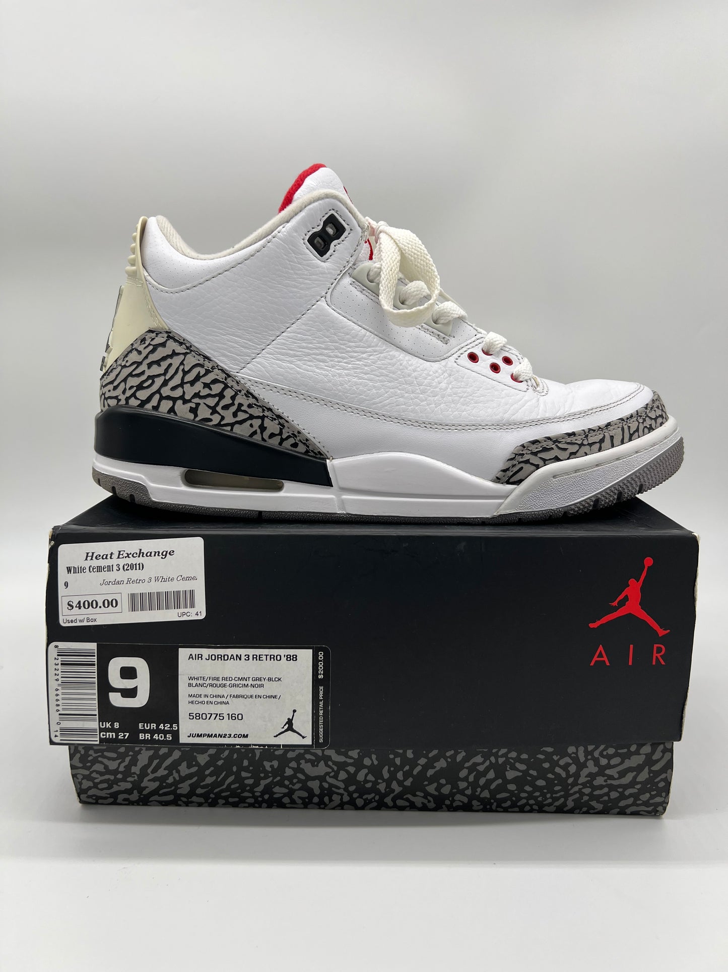Jordan Retro 3 White Cement 2011