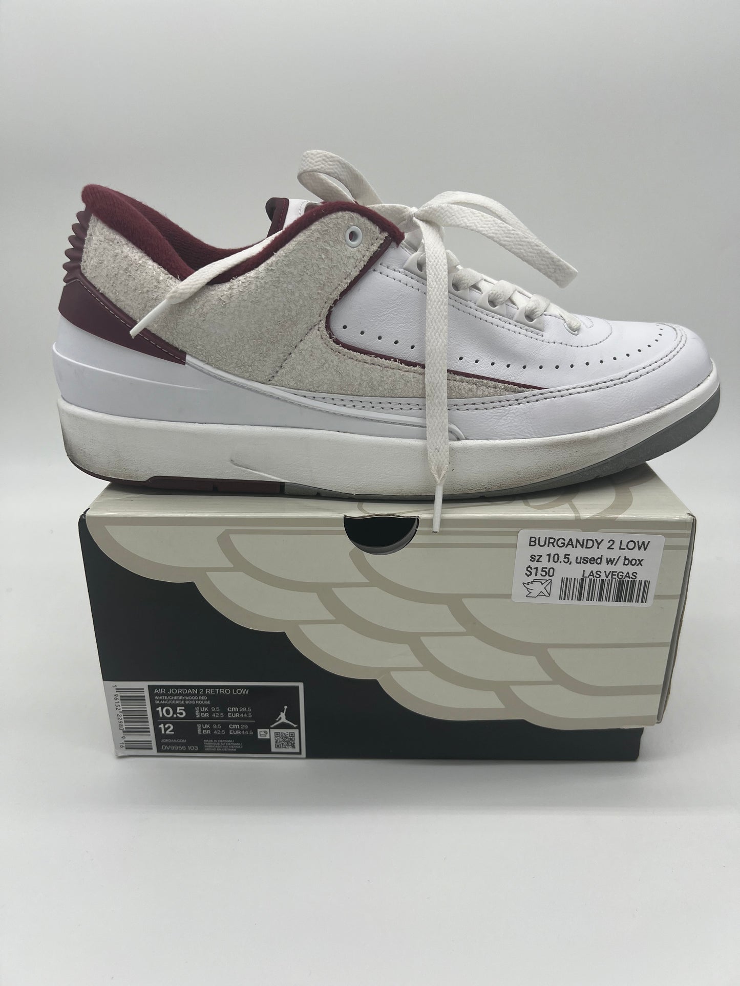 Jordan 2 Retro Low Burgandy