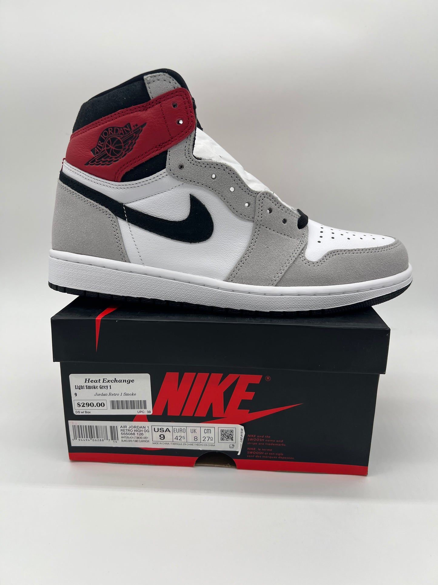 Jordan Retro 1 Light Smoke