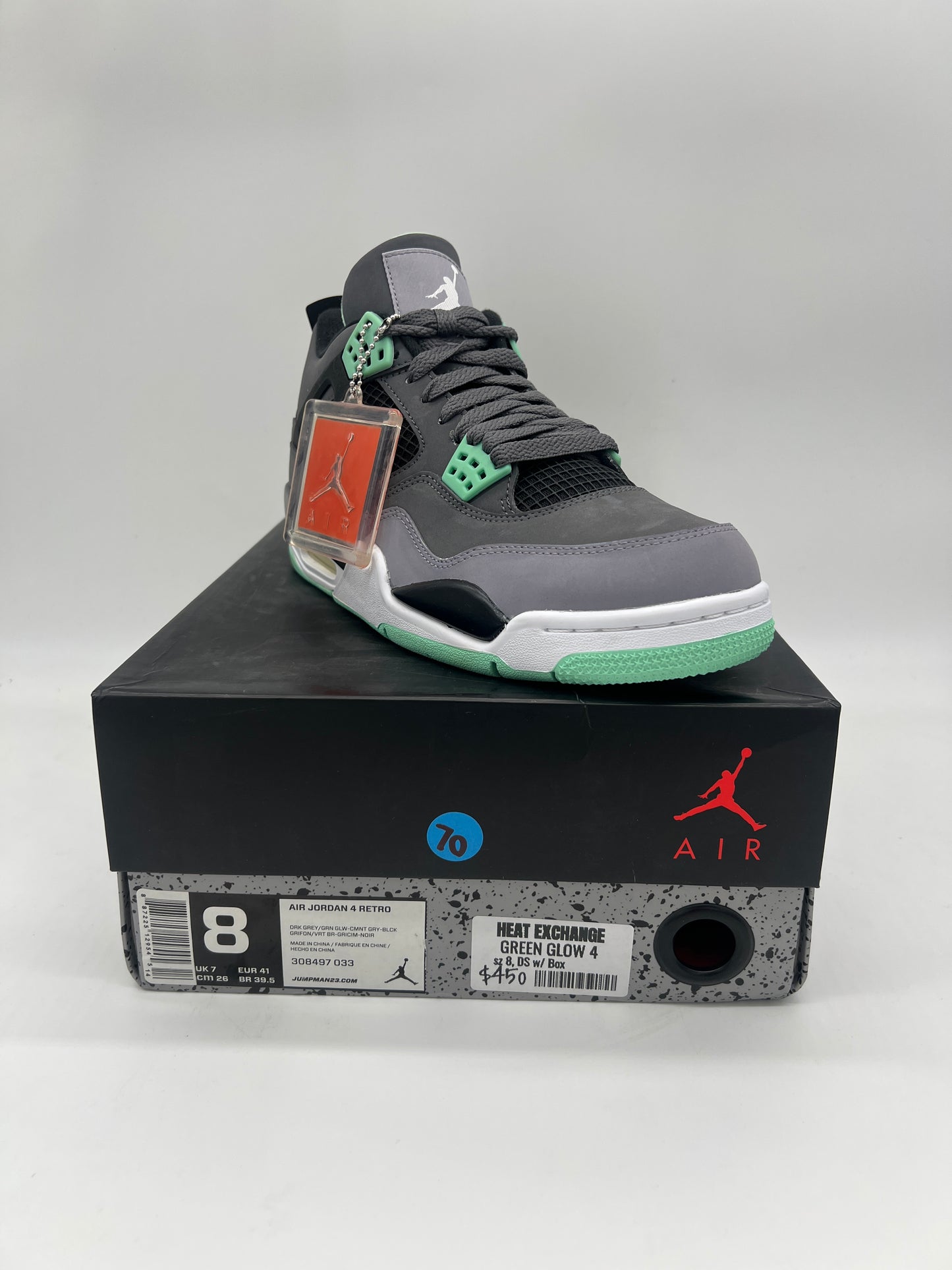 Jordan 4 Retro Green Glow