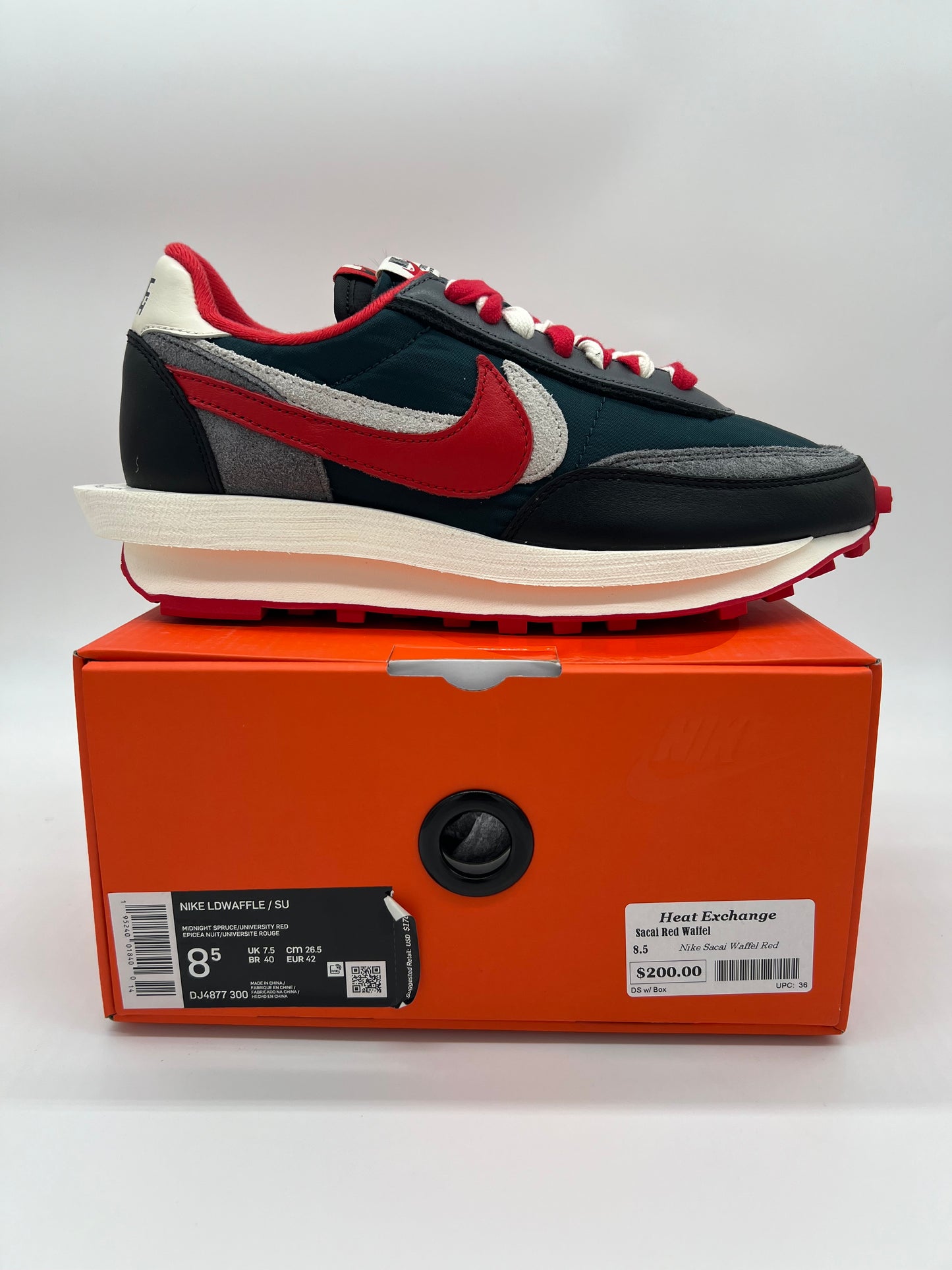 Sacai Red Waffel-DS w/ Box : 8.5