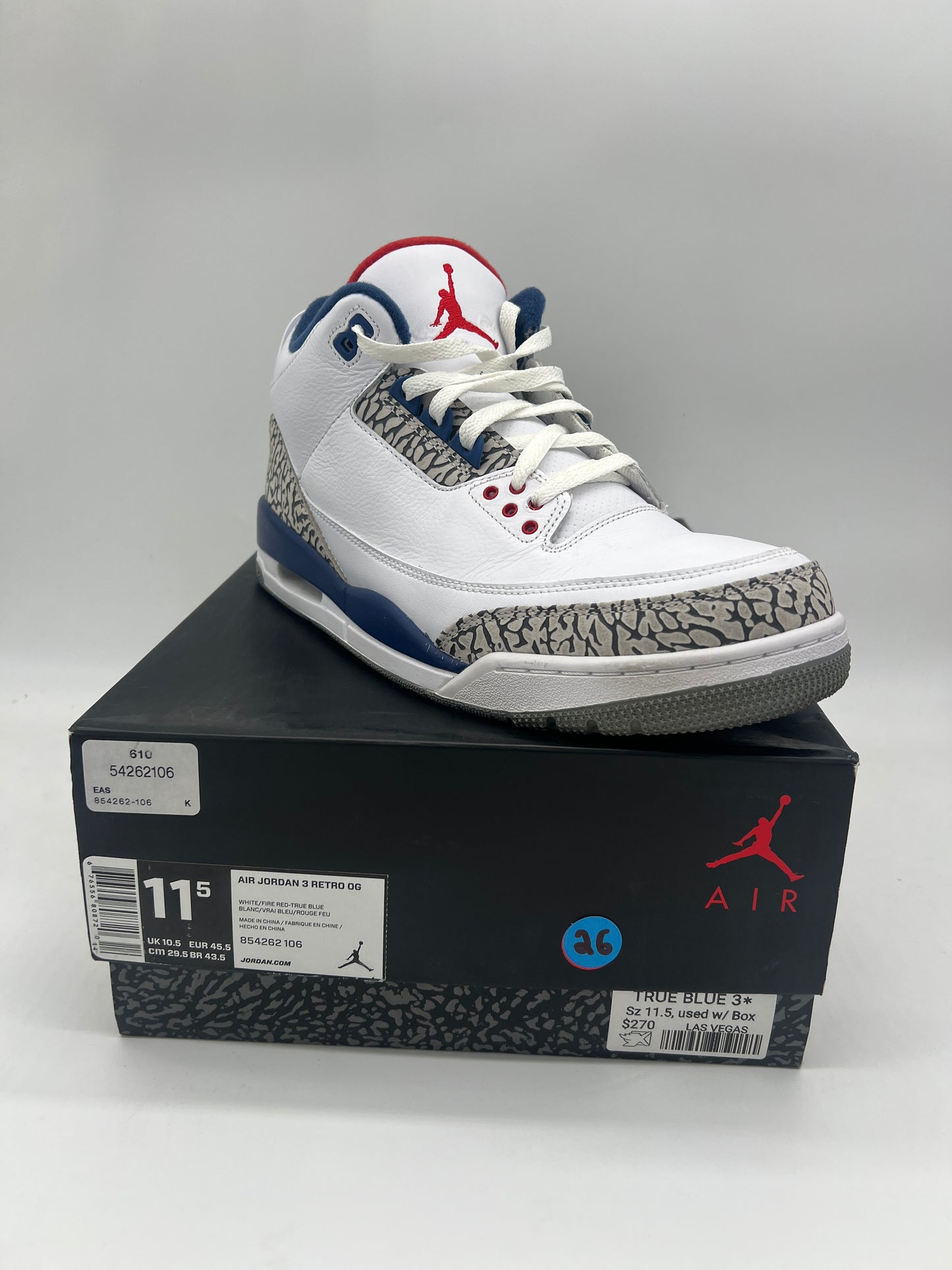 Jordan 3 Retro True Blue (2016)