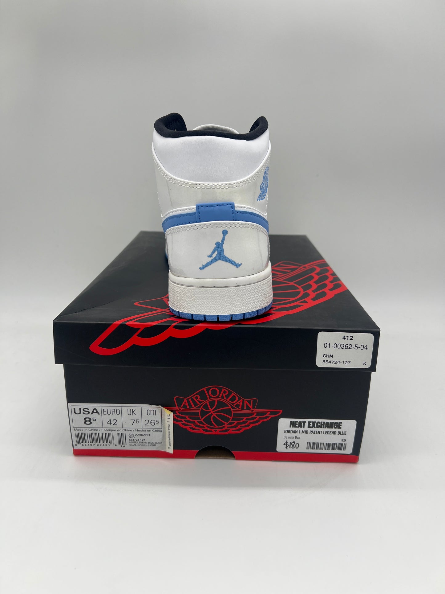 Jordan 1 Mid Patent Legend Blue