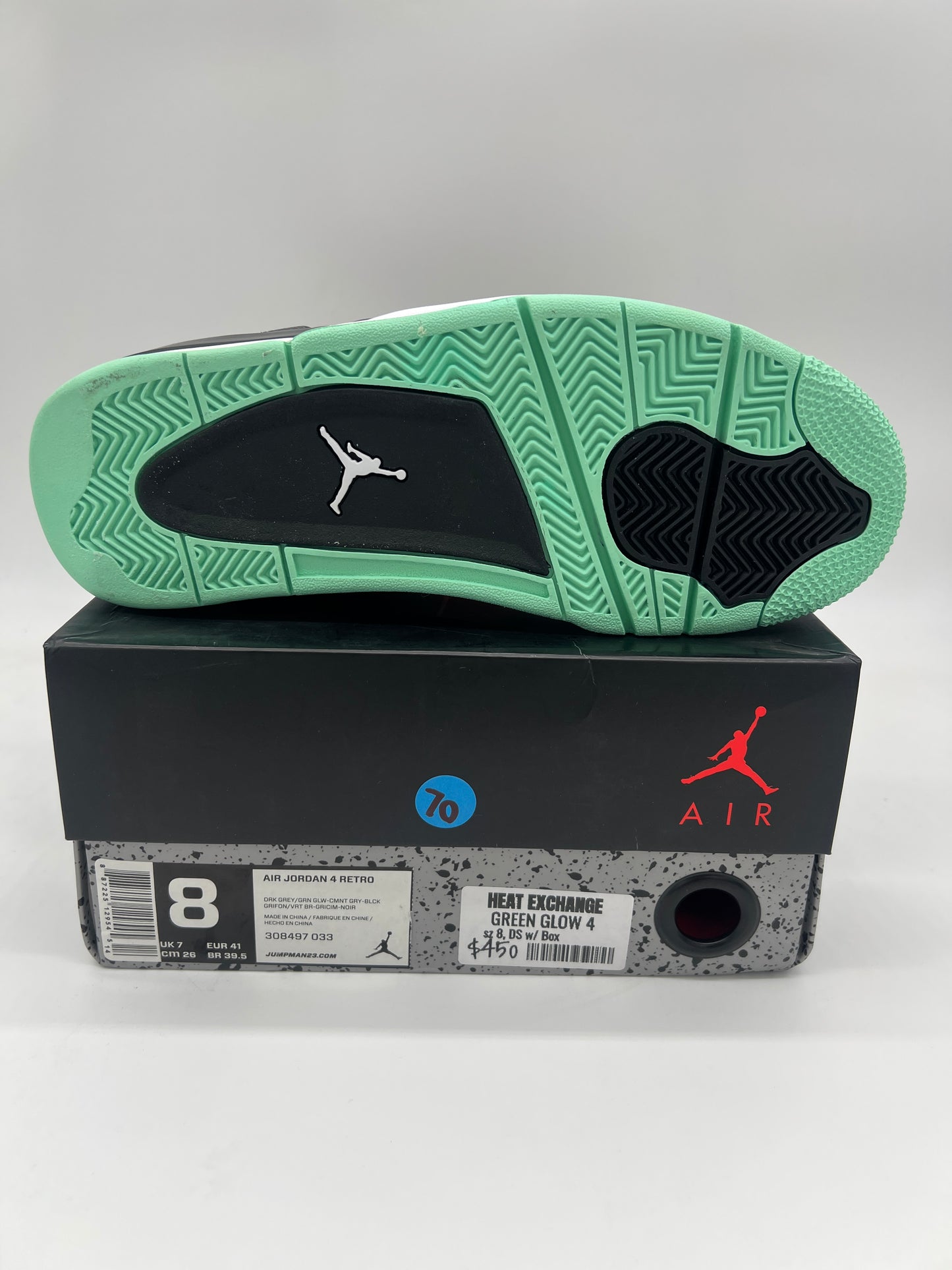 Jordan 4 Retro Green Glow
