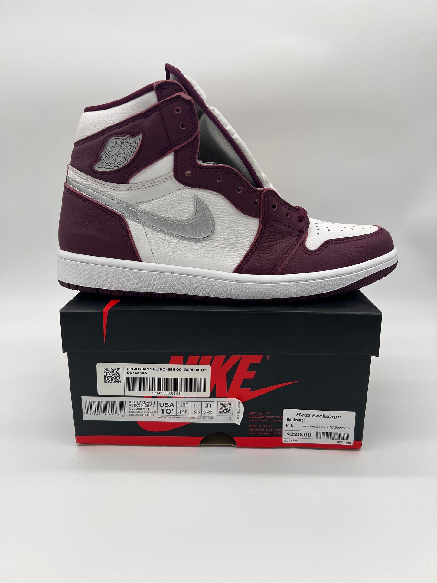 Jordan Retro 1 Hi Bordeaux