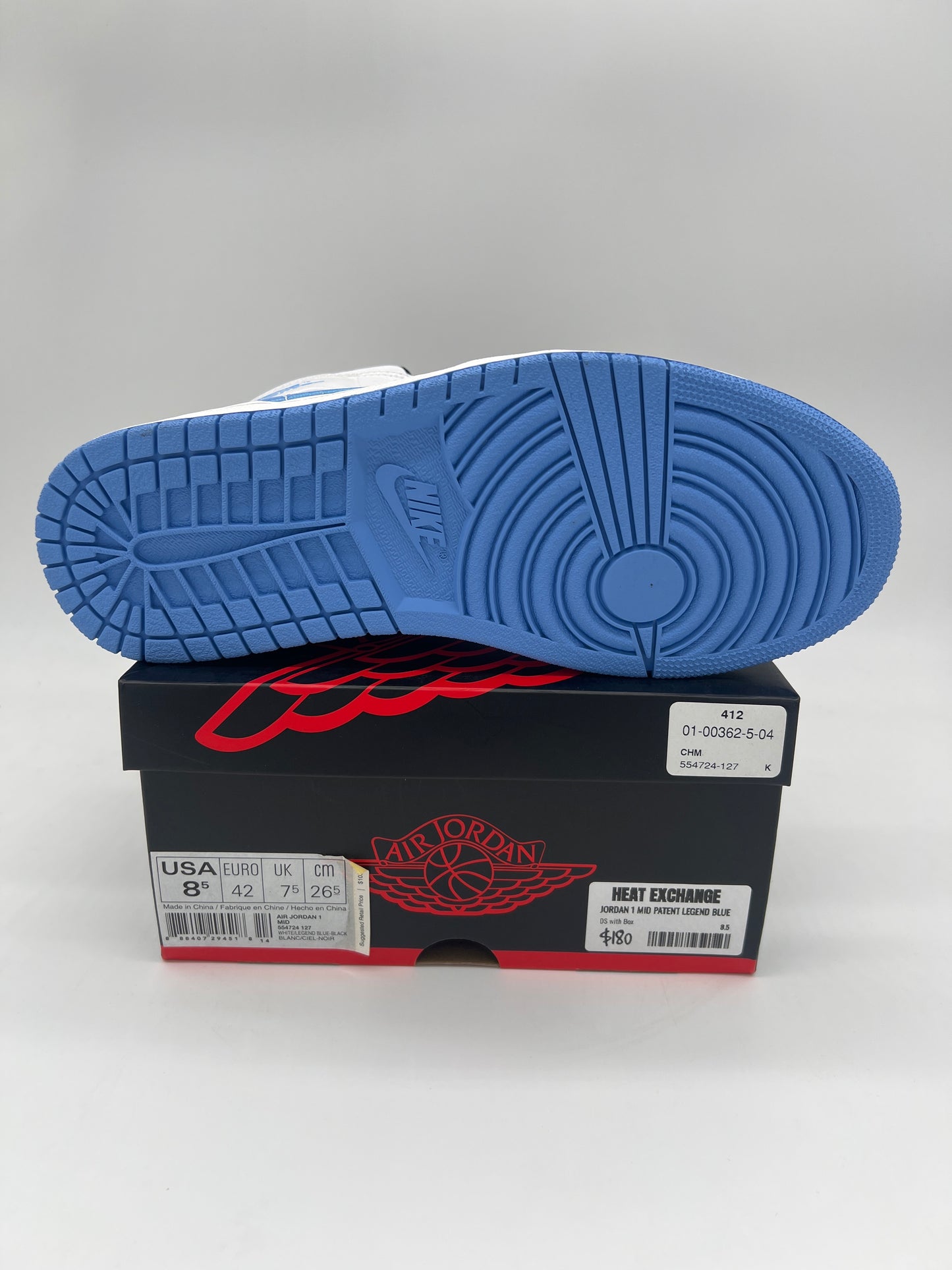 Jordan 1 Mid Patent Legend Blue