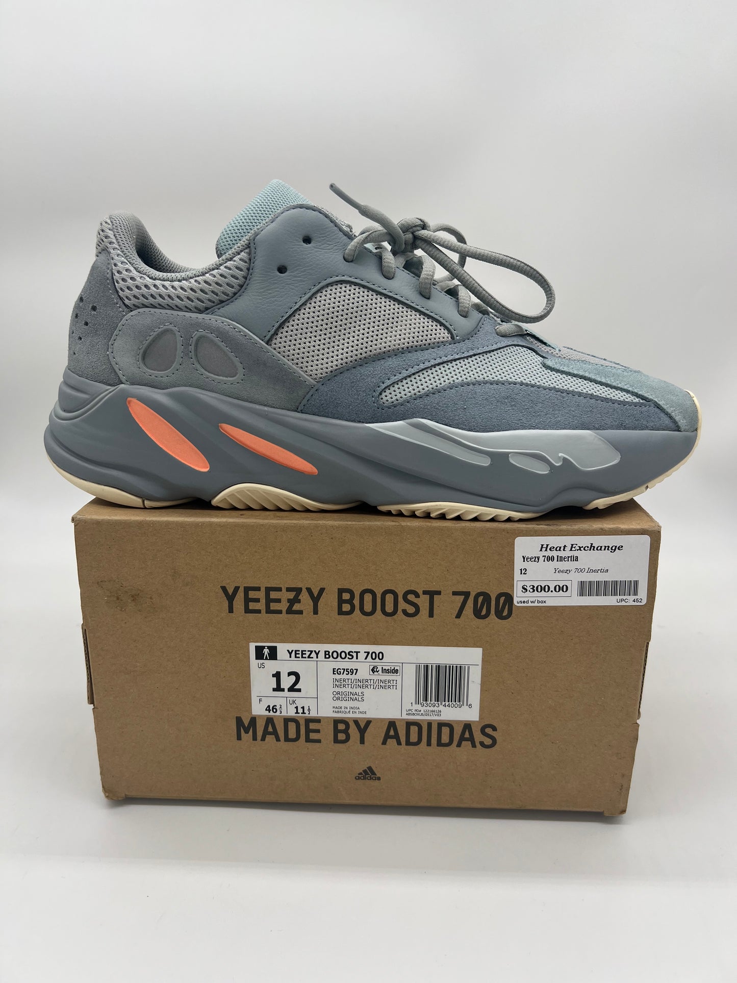 Yeezy 700 Inertia-used w/ box : 12