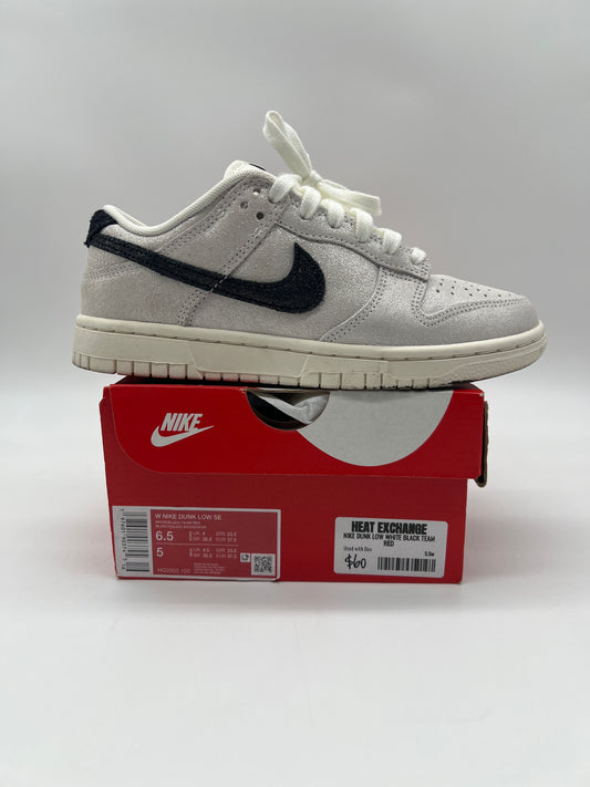 Nike Dunk Low White Black Team Red