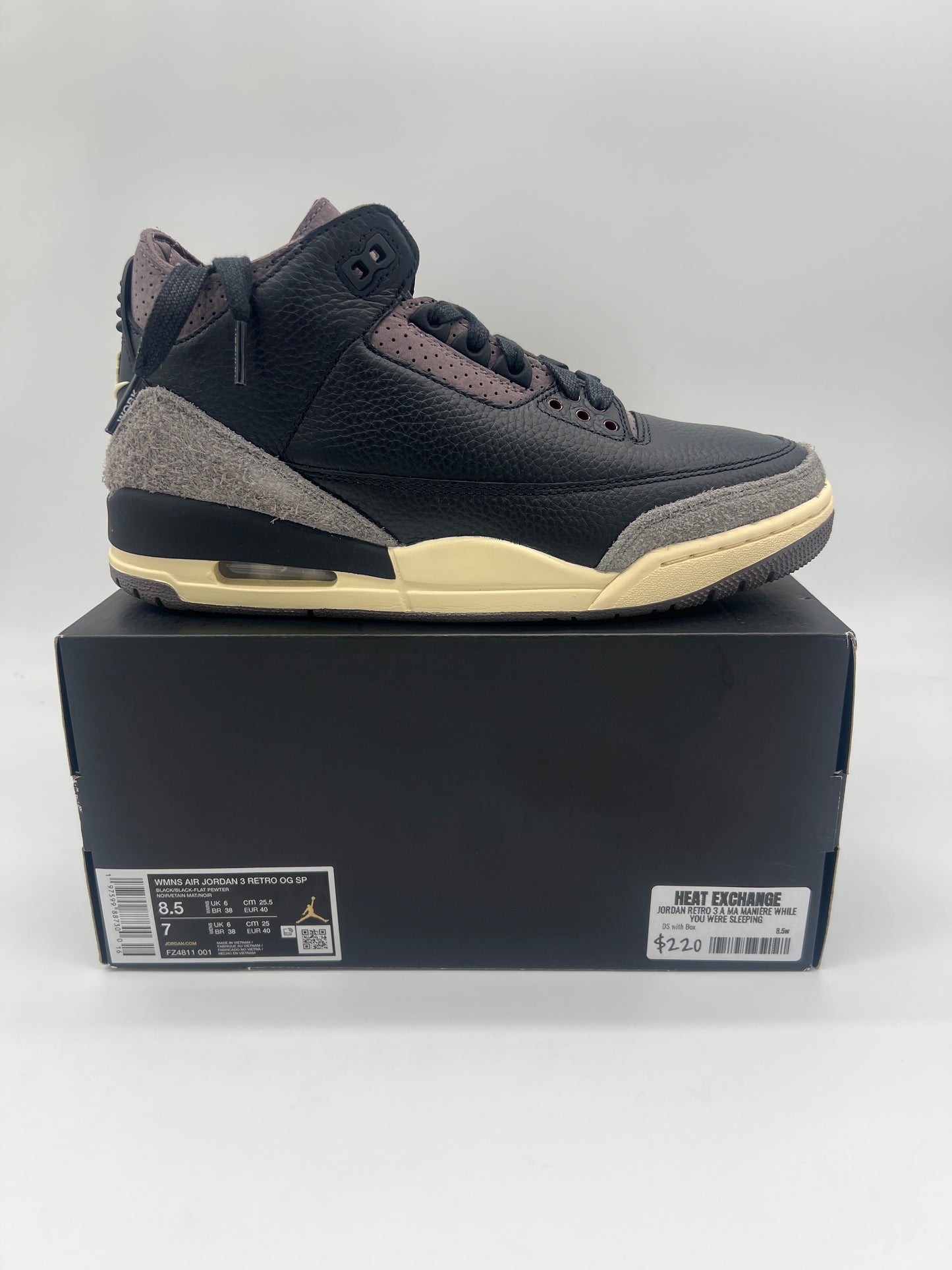 Jordan Retro 3 A Ma Manière While You Were Sleeping